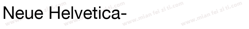 Neue Helvetica字体转换